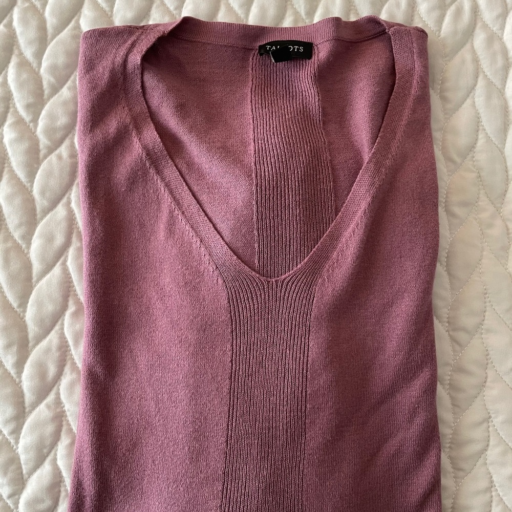 Really pretty mauve Talbots knit sweater